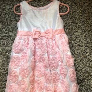 Toddler Girls Formal Pink Flower Dress
